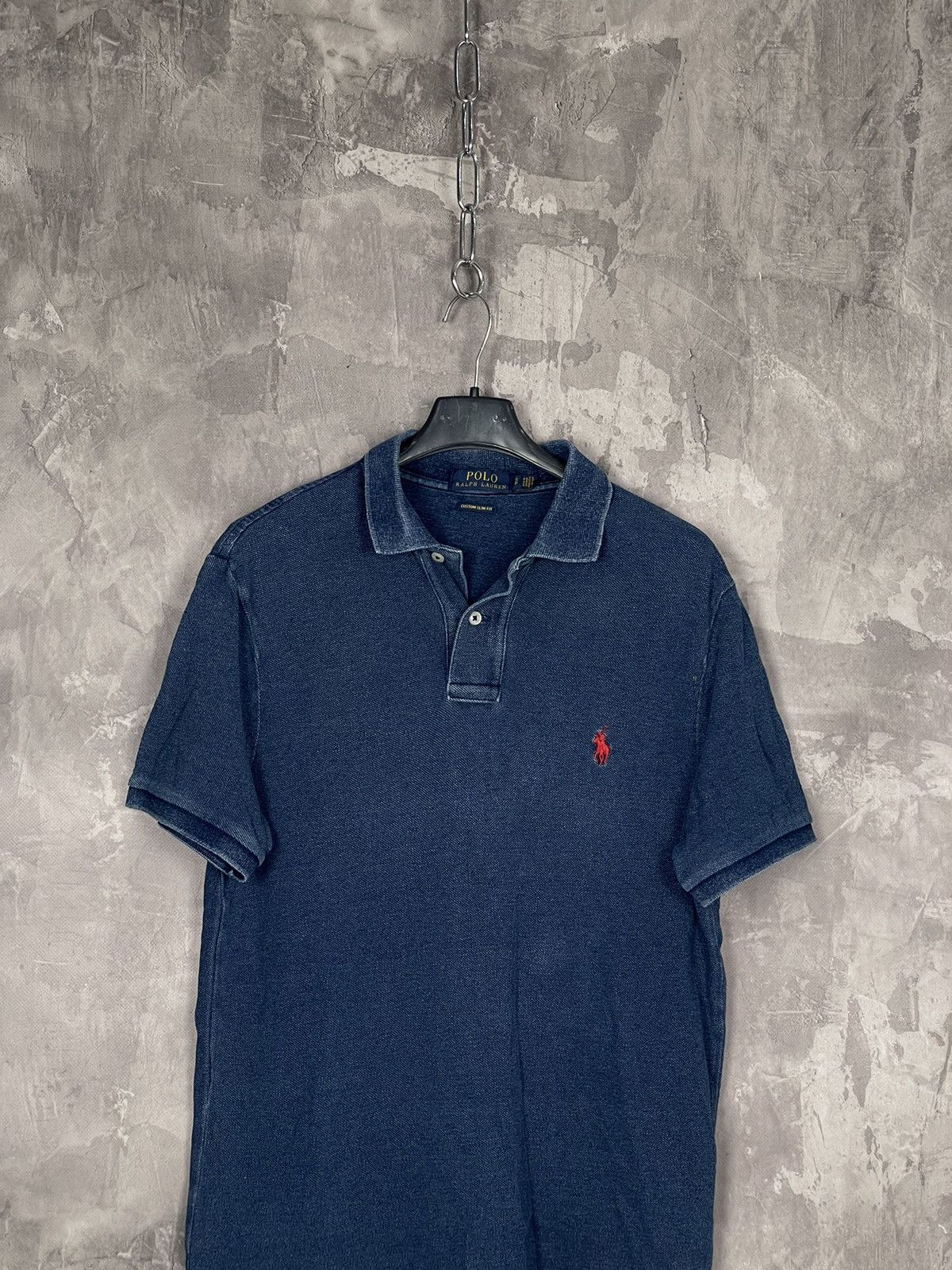 Polo Ralph Lauren × Vintage Vintage Polo Ralph Lauren Factory Faded Y2K Denim T-shirt Size US S / EU 44-46 / 1 - 2 Thumbnail