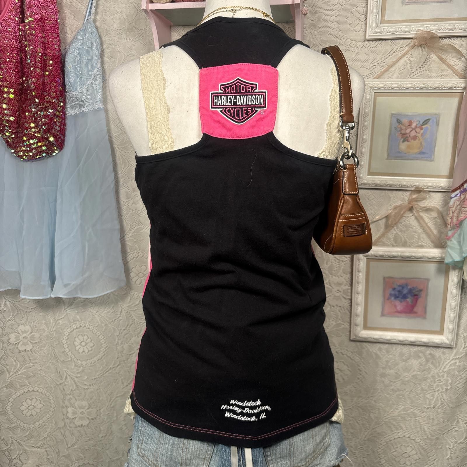 Harley Davidson vintage pink harley davidson razorback top Size L / US 10 / IT 46 - 5 Thumbnail