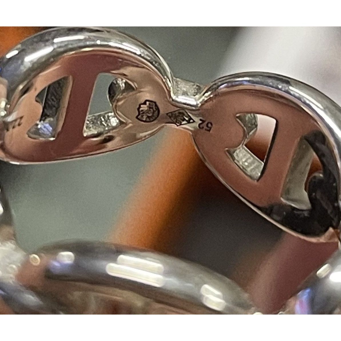 Hermes Hermès Sterling Silver Chaîne DAncre Ring With Box Size ONE SIZE - 9 Thumbnail