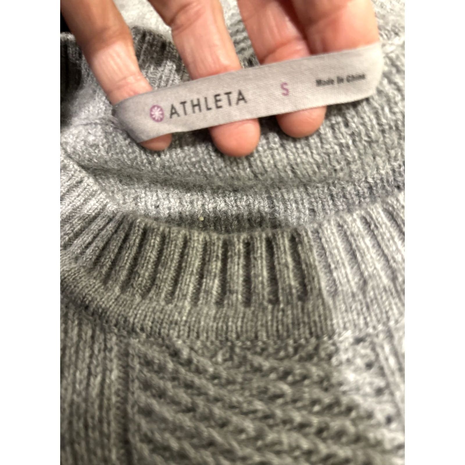 Athleta Athleta Sweater Womens Small Gray Wool Cashmere Capsule Quiet Luxury Pullover Size S / US 4 / IT 40 - 4 Thumbnail
