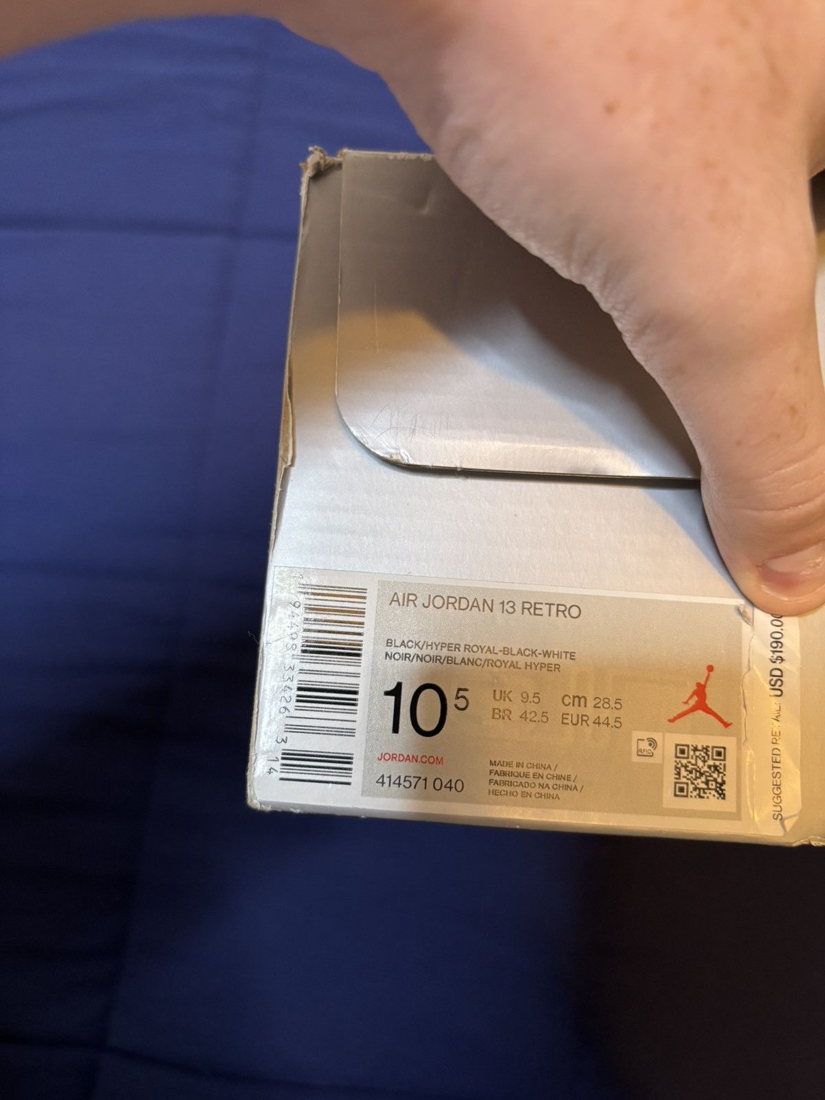 Jordan Brand Jordan 13 Retro Hyper Royal 2020 Size 10.5 Size US 10.5 / EU 43-44 - 10 Thumbnail