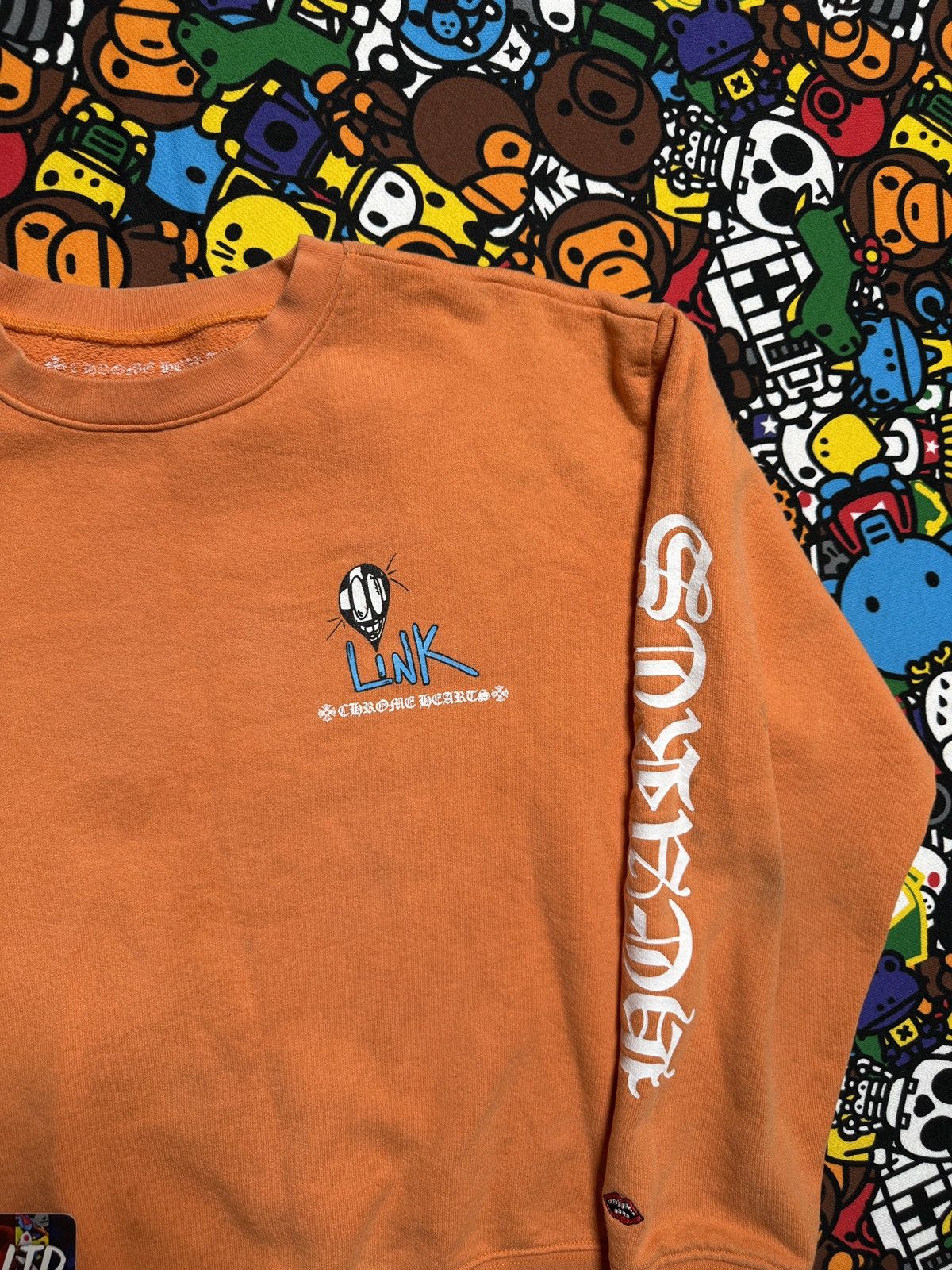 Chrome Hearts Chrome Hearts Orange Matty Boy Build Logo Pullover Sweater Size US M / EU 48-50 / 2 - 4 Thumbnail