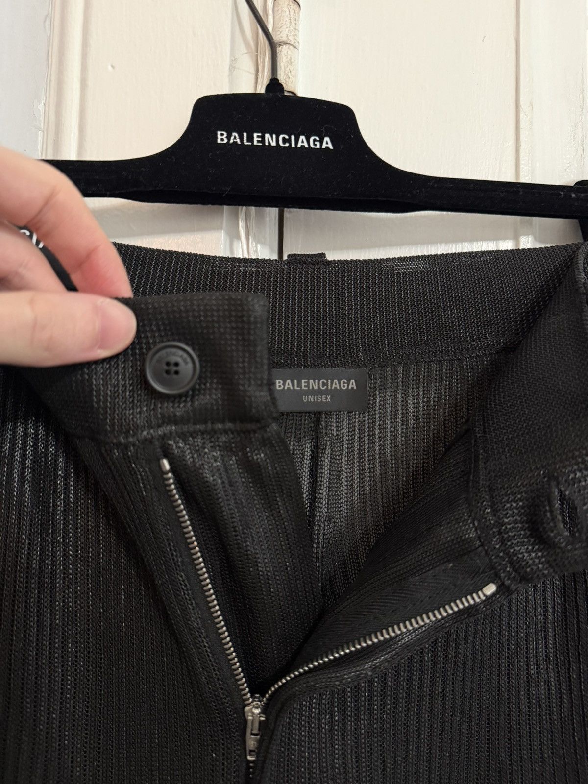 Balenciaga Fall 23 Rubberized Rib Knit Baggy Pant [S] Size US 30 / EU 46 - 5 Thumbnail