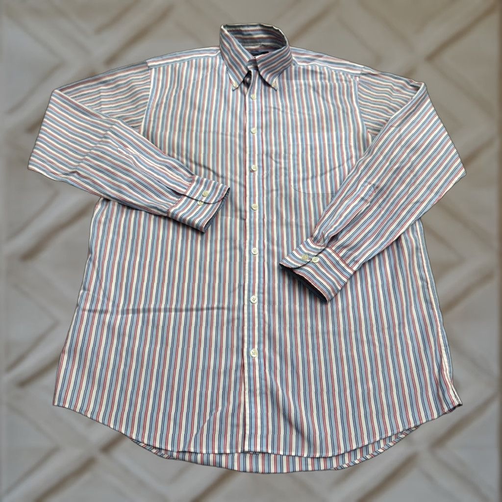Charles Tyrwhitt Charles Tyrwhitt Dress Shirt Mens M Multicolor Striped Button-Down Non-Iron Size 40R - 1 Thumbnail