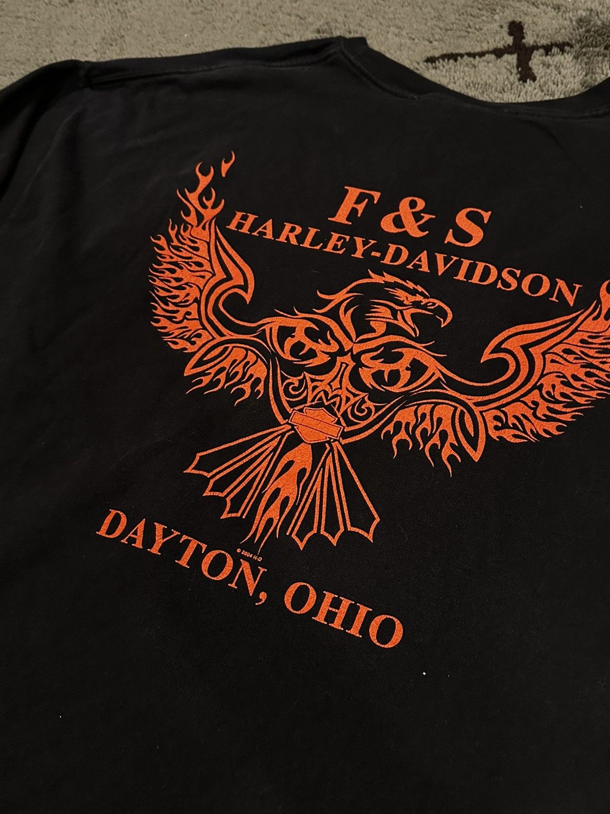 Harley Davidson 2004 Harley Davidson Flame Sleeve F&S Dayton Ohio Longsleeve Size US XL / EU 56 / 4 - 3 Thumbnail