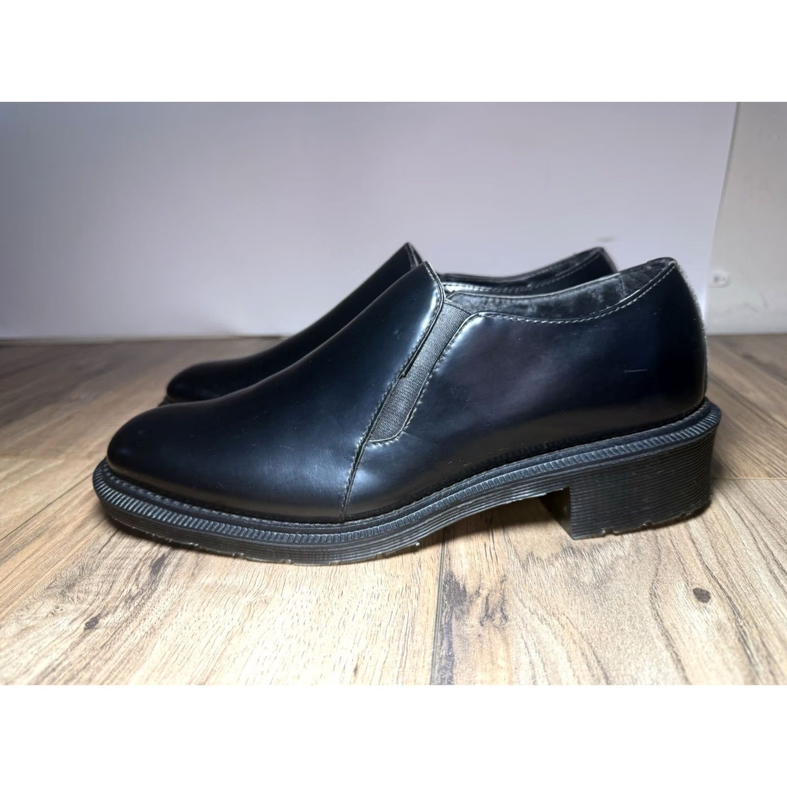 Dr. Martens Dr. Martens Rosyna Loafer Black Polished Smooth Leather Womens Size 8 US 39 Size US 6 / IT 36 - 3 Thumbnail
