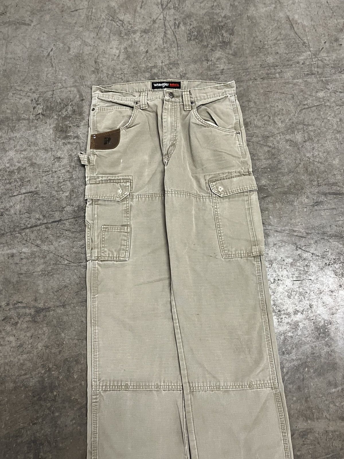 Vintage × Wrangler Wrangler wriggs canvas cargo workwear pants skater baggy Size US 32 / EU 48 - 4 Thumbnail