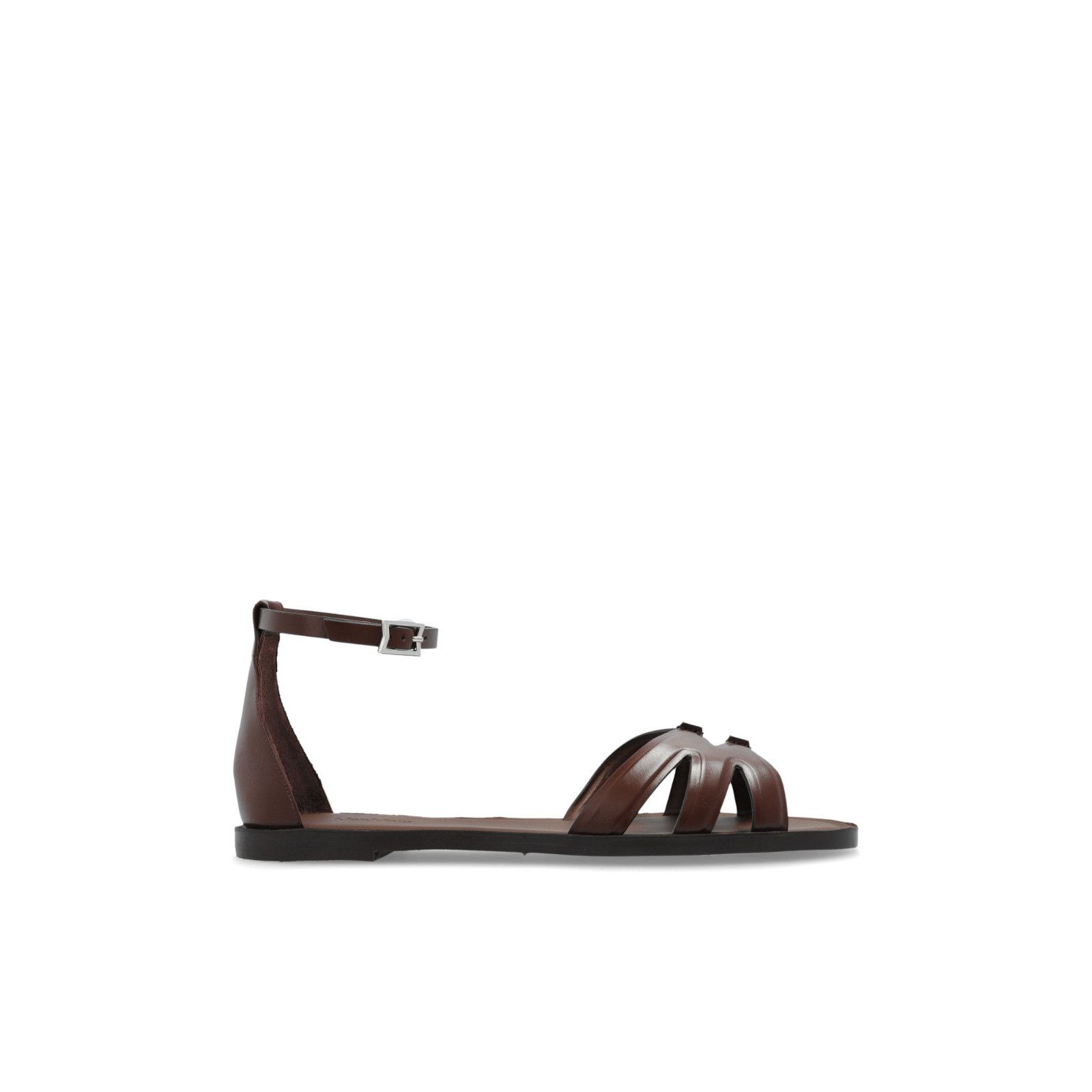 Max Mara MAX MARA Doubleflat Brown Leather Sandals New & Authentic (W Size US 8 / IT 38 - 1 Thumbnail