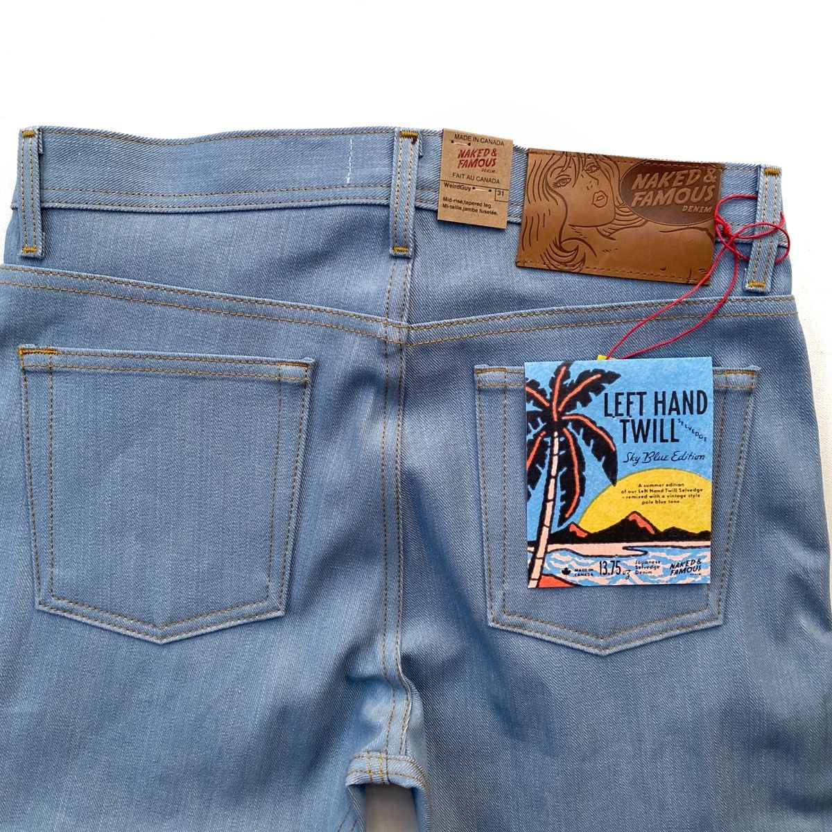 Naked & Famous Naked & Famous Weird Guy Left Hand Twill Sky Blue