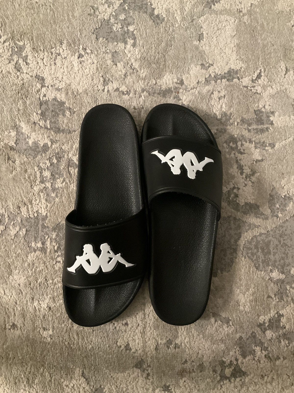 Designer × Kappa Black Kappa slides with white logo Size US 11 / EU 44 - 1 Thumbnail
