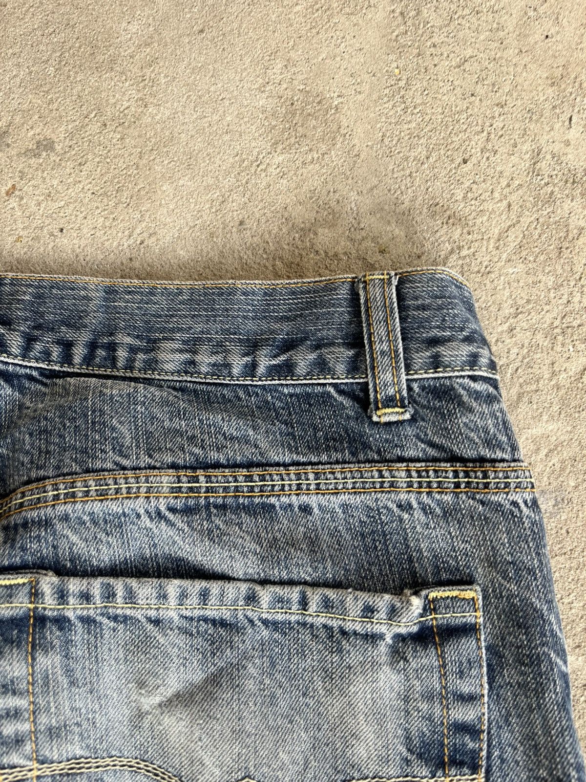 If Six Was Nine × Japanese Brand × Le Grande Bleu (L.G.B.) Faded Thrashed Crash Denim Pants Jeans like Rick Owens Y2K Size US 33 - 17 Thumbnail