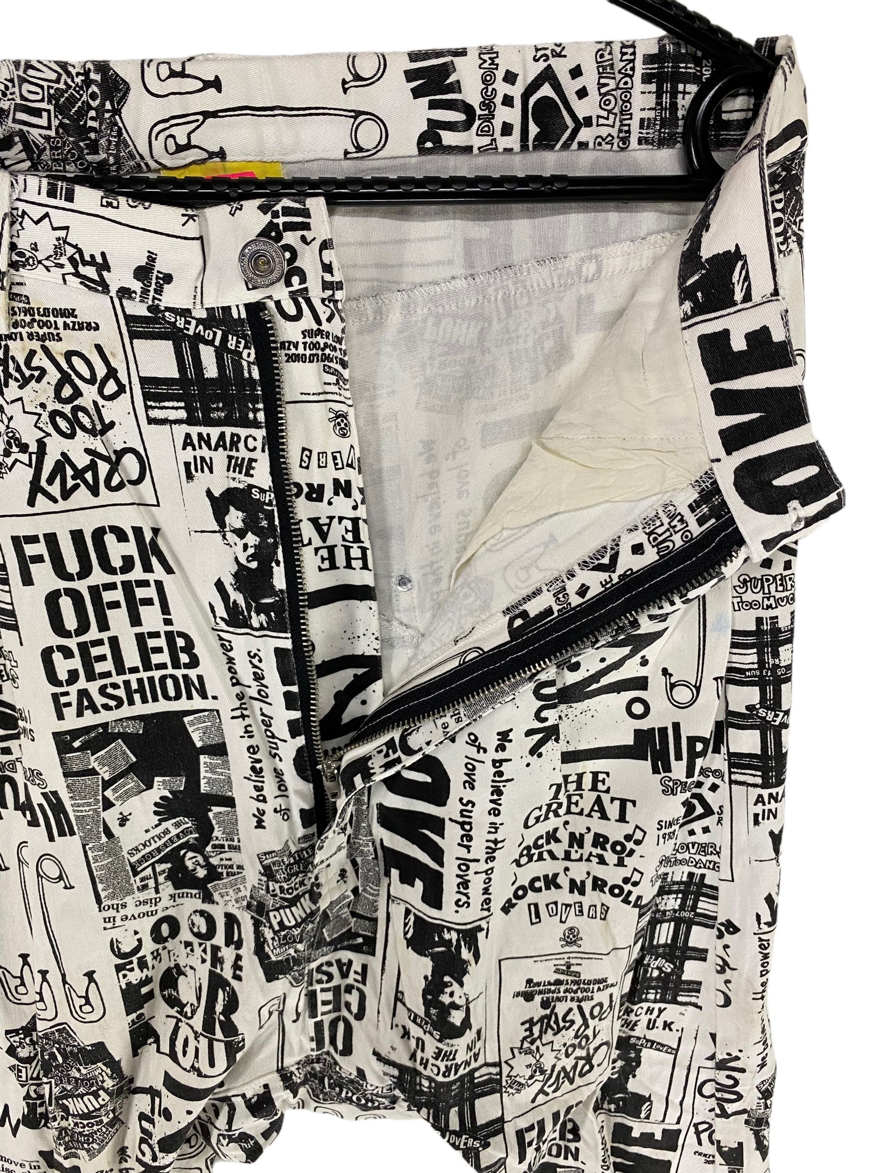 Designer × Hysteric Glamour × Japanese Brand Superlovers spike allover print punk drop crotch pant Size US 30 / EU 46 - 11 Thumbnail