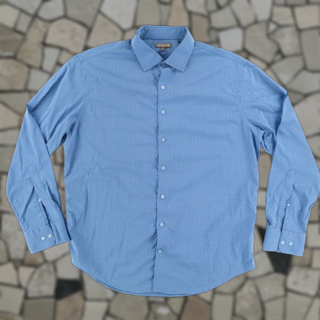 Peter Millar Peter Millar Summer Comfort Valhalla Check Button Up Shirt Blue Men's XL Size US XL / EU 56 / 4 - 1 Thumbnail