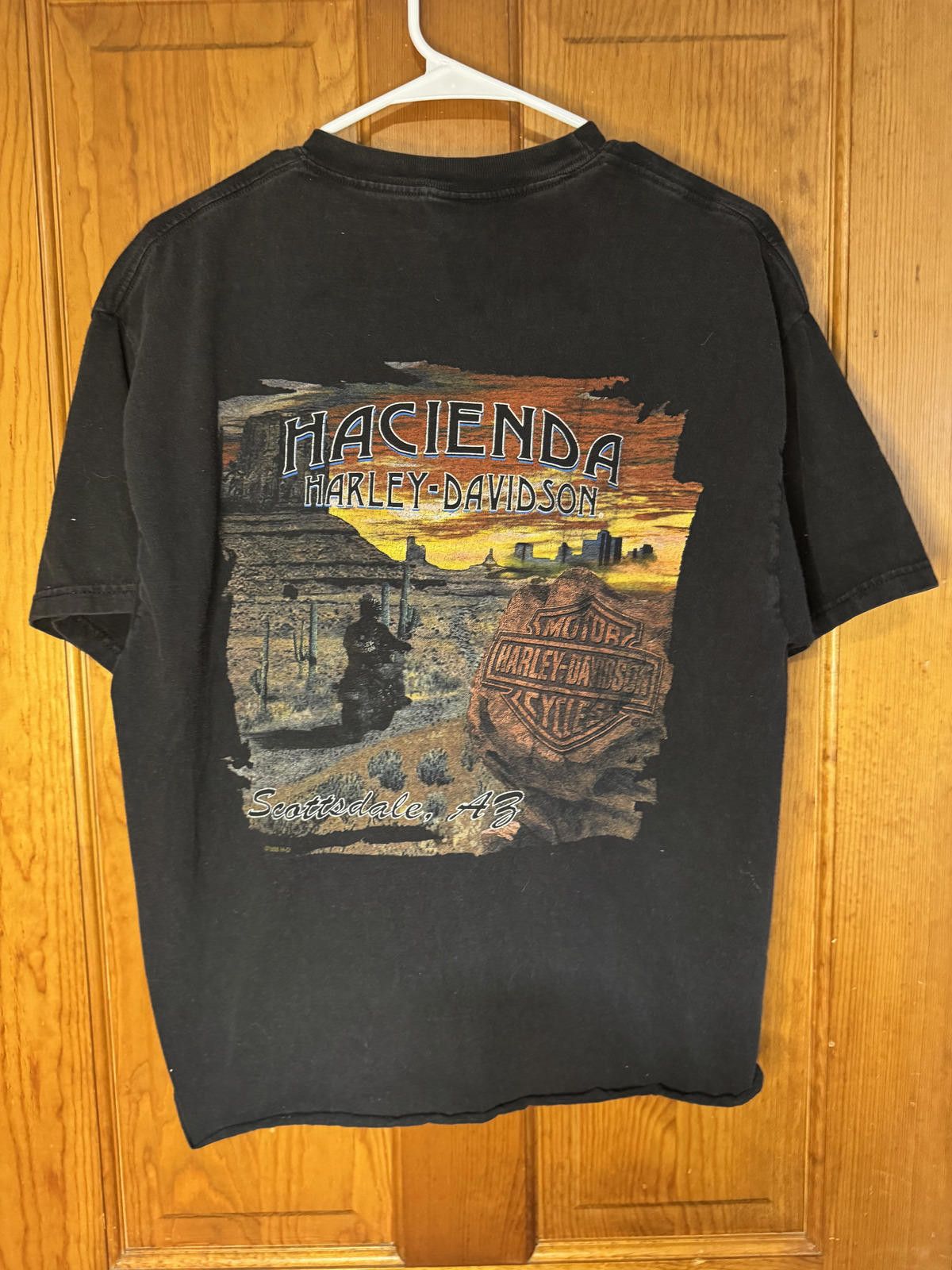 Harley Davidson Vintage 1998 Harley-Davidson Hacienda Scott's Valley T-Shirt Size ONE SIZE - 2 Thumbnail