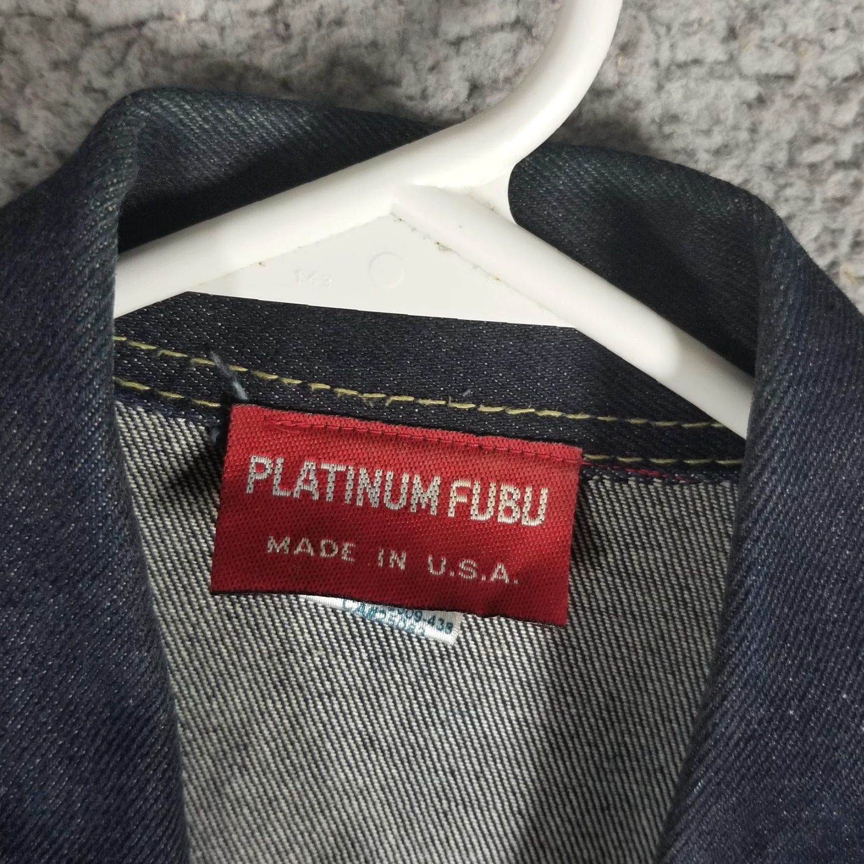 Fubu VINTAGE Platinum FUBU Jacket Mens L Blue Denim Fat Albert Hip Hop USA Y2K Size US L / EU 52-54 / 3 - 7 Thumbnail