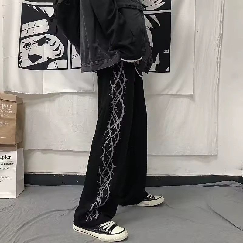 Designer × Japanese Brand Punk Loose Harajuku Gothic Hip Hop Sweatpants Trousers Size US 30 / EU 46 - 5 Thumbnail