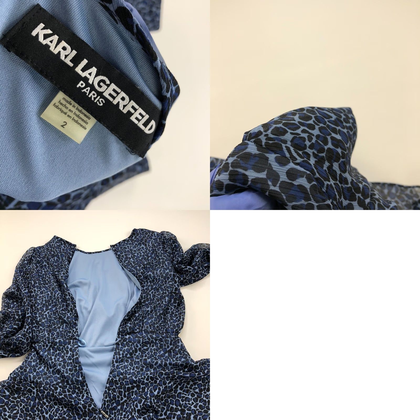 Karl Lagerfeld Karl Lagerfeld MINT Size 2 Women's Tiered Layered Ruffle Full Length Dress Blue Size XS / US 0-2 / IT 36-38 - 11 Thumbnail