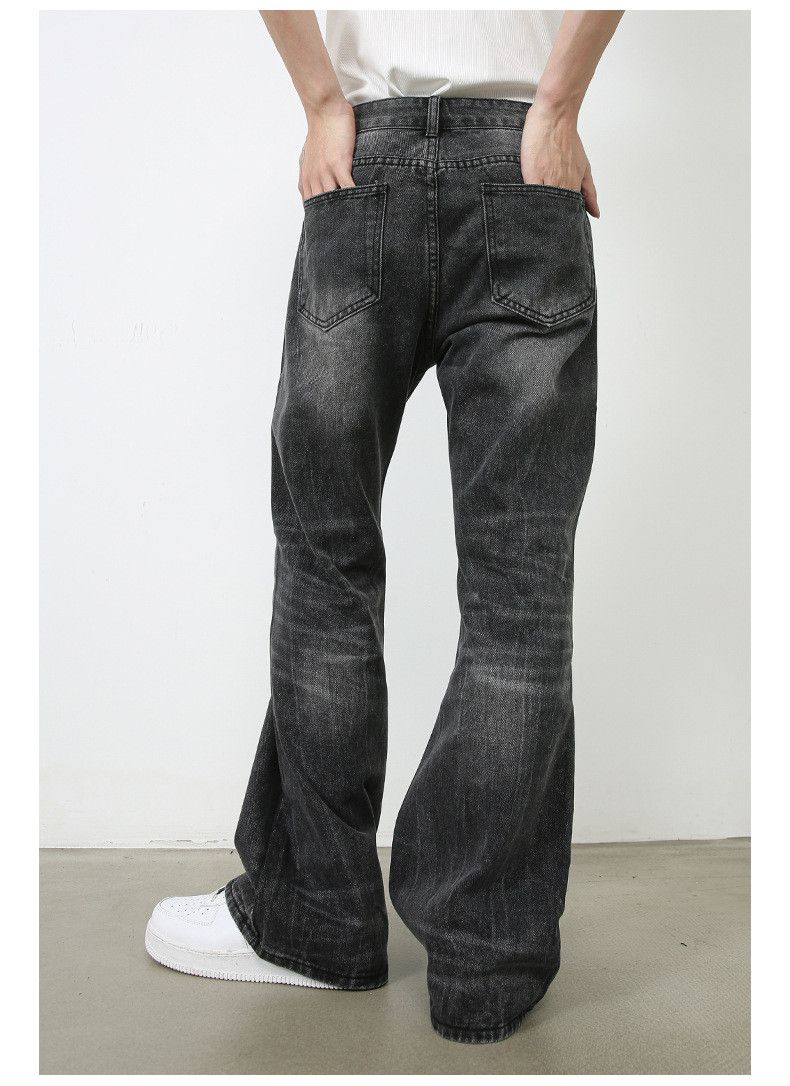 Vintage American lightning pattern men's cleanfit flared jeans Size US 34 / EU 50 - 5 Thumbnail