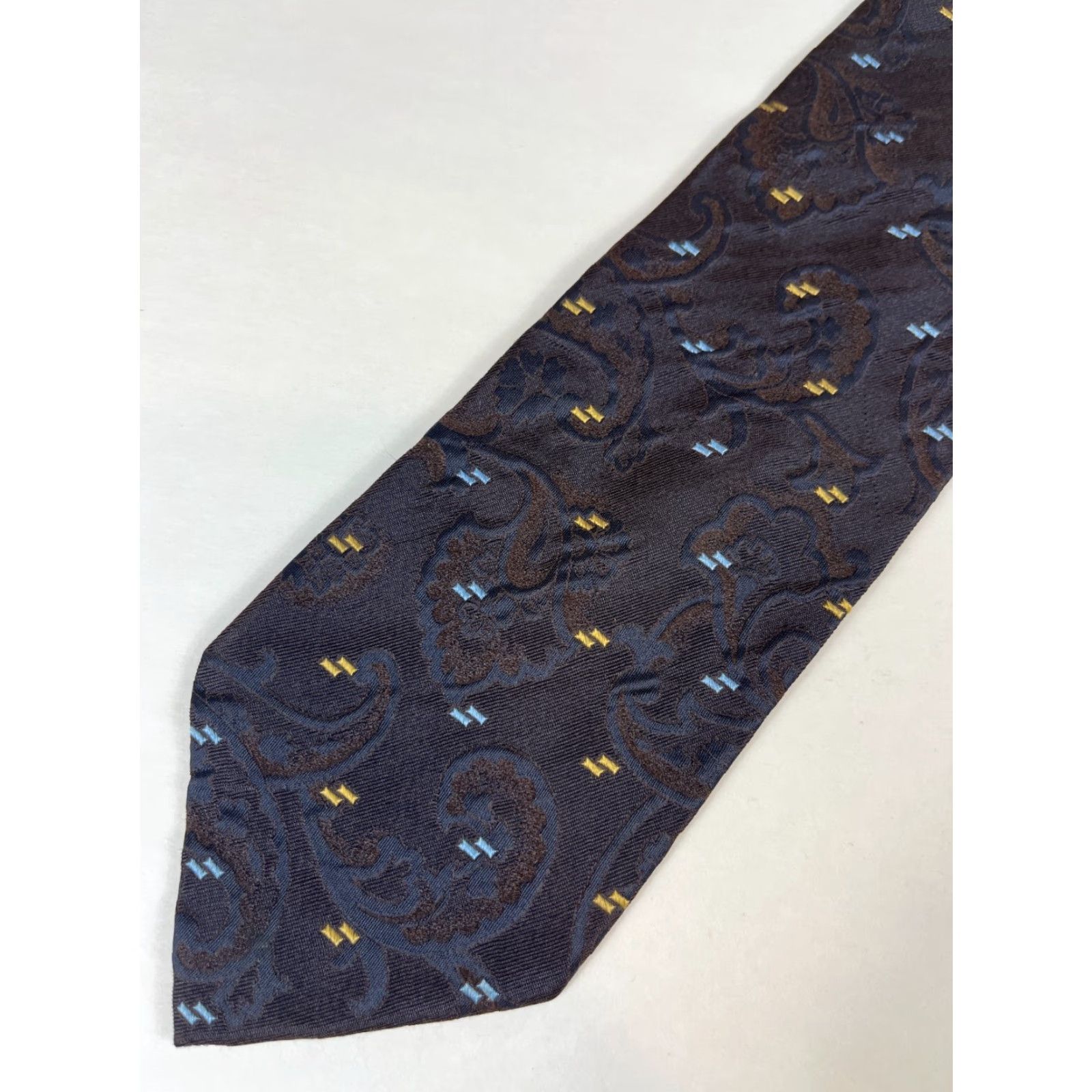 Ermenegildo Zegna Ermenegildo Zegna Tie Jacquard Silk Paisley Men’s Brown 57"-60" Wide 3.75" Made in Italy Size ONE SIZE - 3 Thumbnail