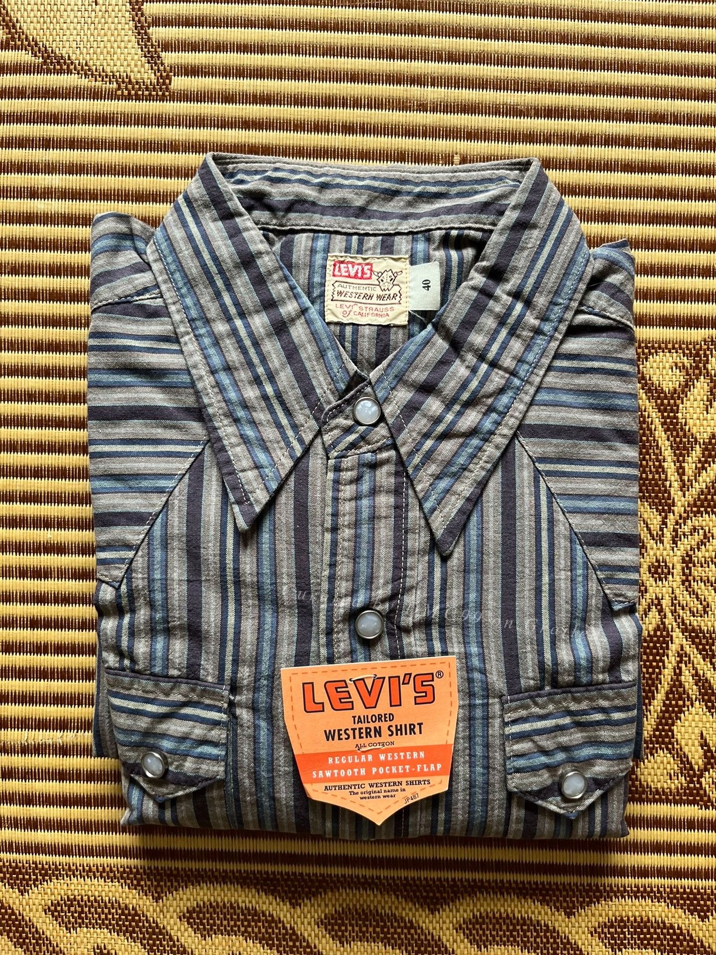 Levi's Vintage Clothing Levi's LVC Japan Long-Sleeve Striped Shirt Size US M / EU 48-50 / 2 - 1 Thumbnail