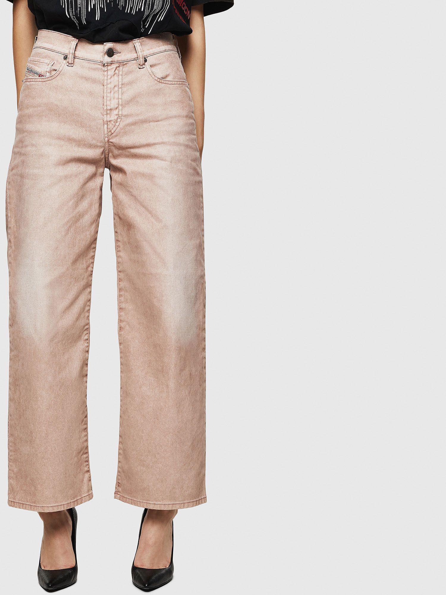WIDEE 0091T W27/L30 Light Pink Stretch Jeans 64615