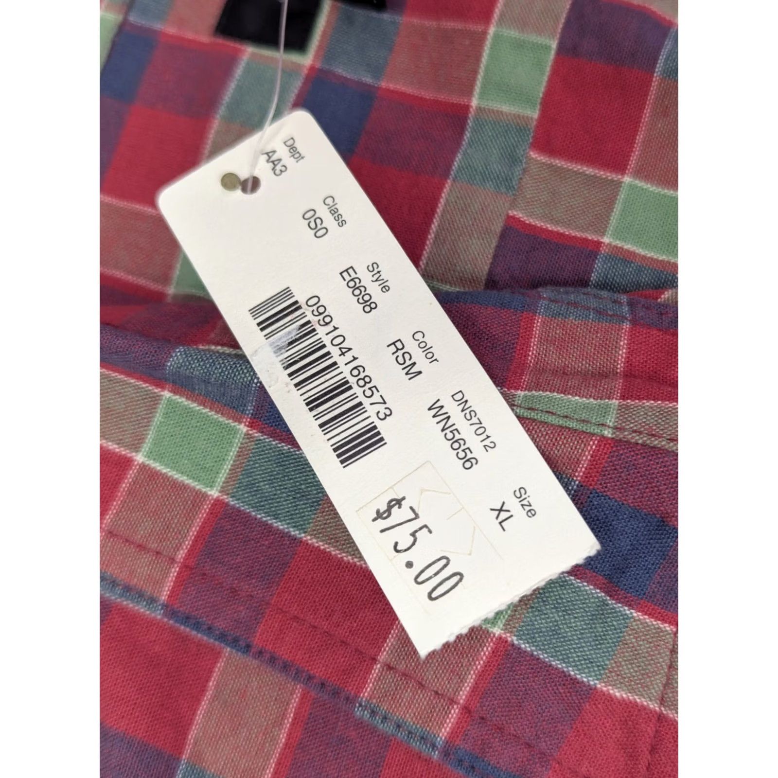 J.Crew J.CREW Button-Down Plaid Shirt XL Men Red Green Cotton Lightweight E6698 Size US XL / EU 56 / 4 - 3 Thumbnail