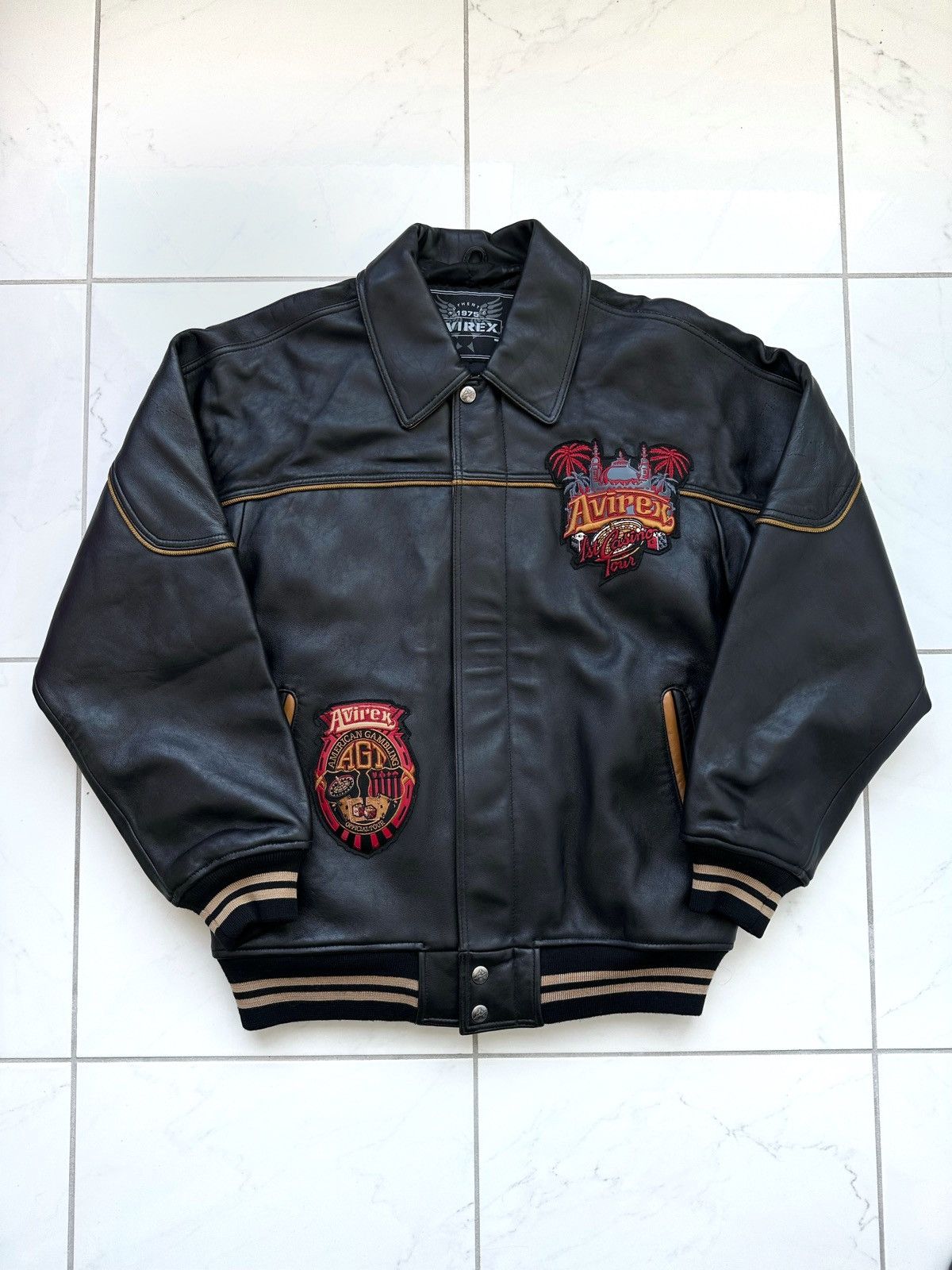 Avirex Nitro run leather jacket L | Grailed