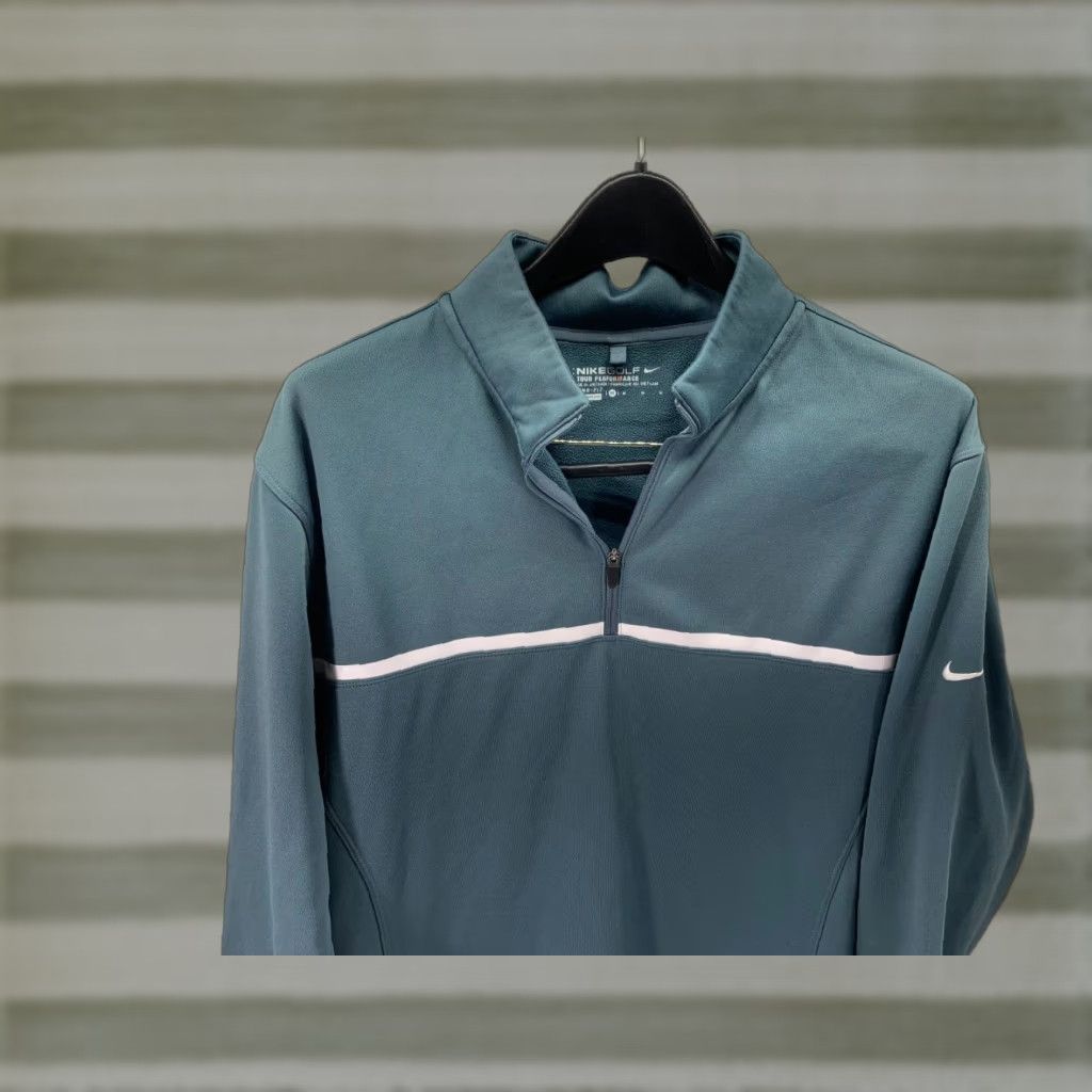 Nike Nike Golf Therma Fit Pullover Sweatshirt Mens M Blue 1/4 Zip Tour Performance Long Sleeve Size US M / EU 48-50 / 2 - 1 Thumbnail