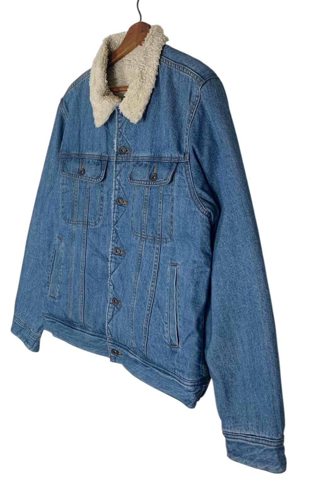 GU Gu denim sherpa Japanese Brand Outdoor Streetwear Jacket Size US M / EU 48-50 / 2 - 6 Thumbnail