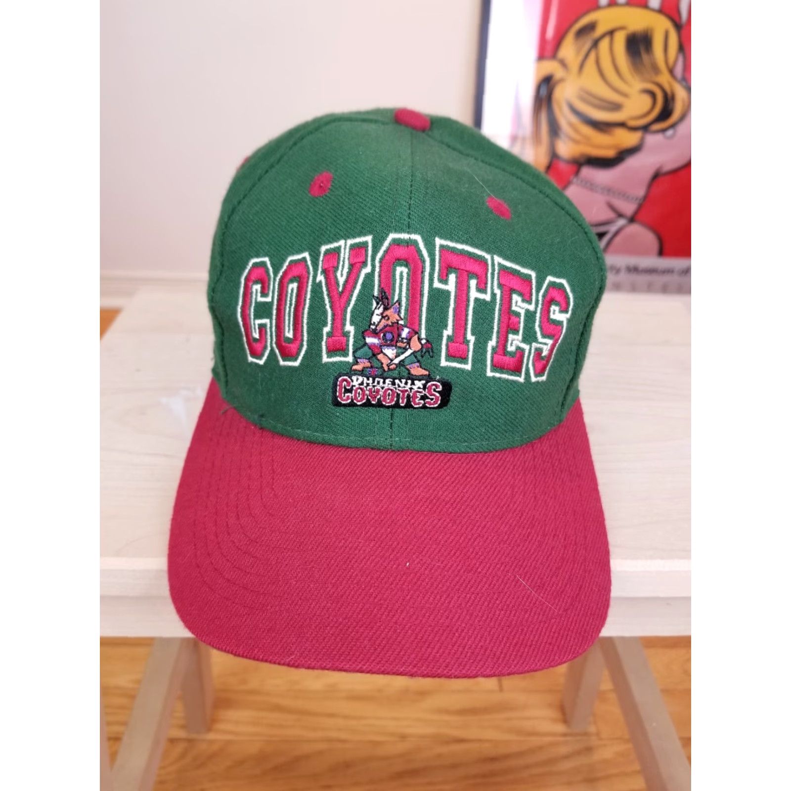 NHL VINTAGE 90's COYOTES PHOENIX NHL HOCKEY 2 TONE SNAPBACK HAT CAP Mens One Size Green Size ONE SIZE - 2 Thumbnail
