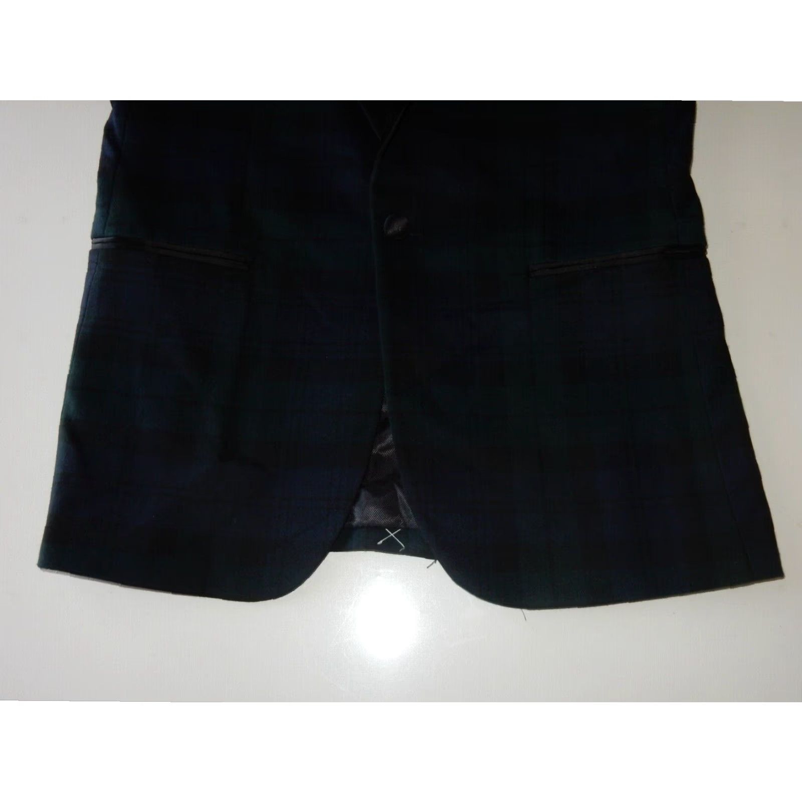 Express Express Men's Plaid Blazer Jacket Size 36 Short Green Size 36R - 3 Thumbnail
