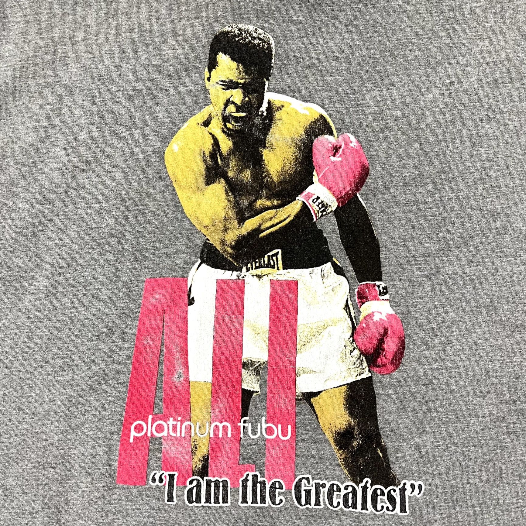 Fubu VINTAGE PLATINUM FUBU Shirt Mens XL Gray Muhammad Ali Graphic Skater Retro 90s Mens Clothing Size US XL / EU 56 / 4 - 2 Thumbnail