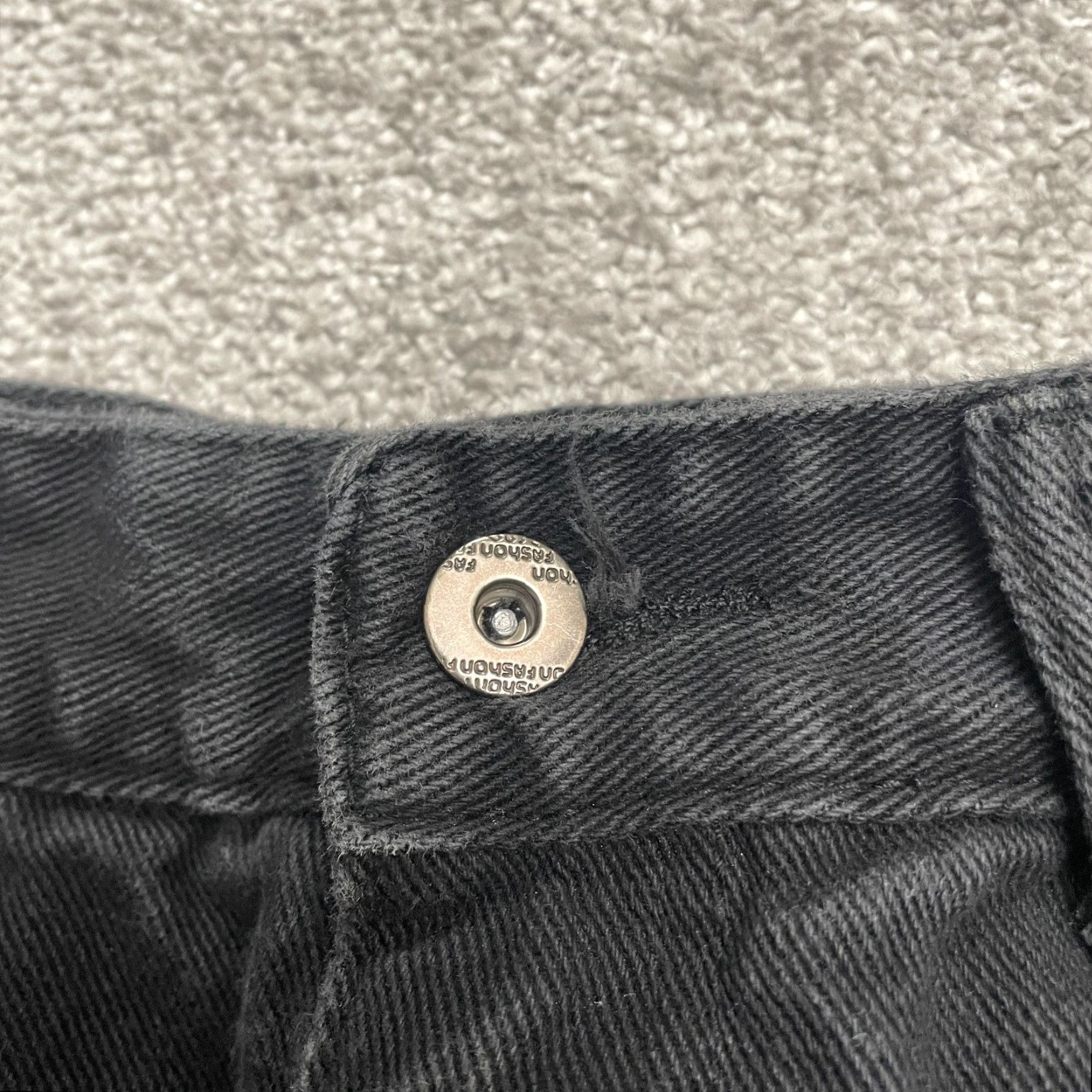 Denime Unbranded Denim Skirt Womens Short A-Line High Rise Black Dark Wash Mini 26 in Waist Pockets Casual Comfort Cotton Spandex Regular Size M Size 32" / US 10 / IT 46 - 3 Thumbnail