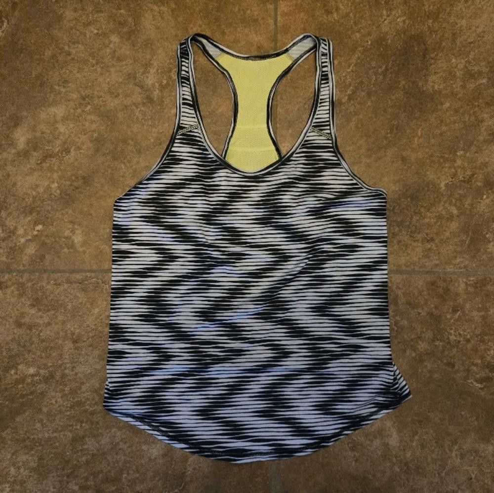 Designer Black White Detailed Lucy Athletic Racerback Size L / US 10 / IT 46 - 1 Thumbnail