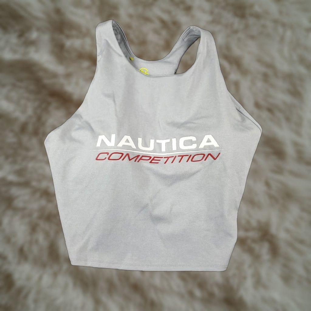Nautica Nautica Sports Bra Womens Size Large Gray Crop Training Outdoors Size ONE SIZE - 1 Thumbnail