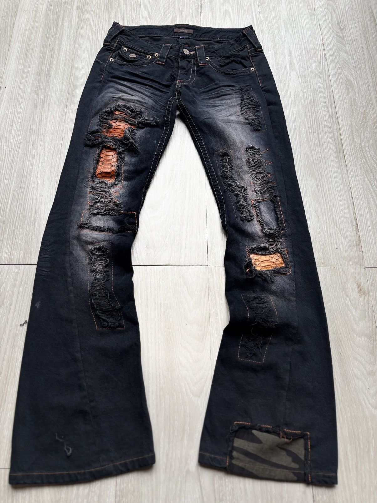 Japanese Brand SPIRAL lace-up flare jeans Size US 26 / EU 42 - 1 Thumbnail