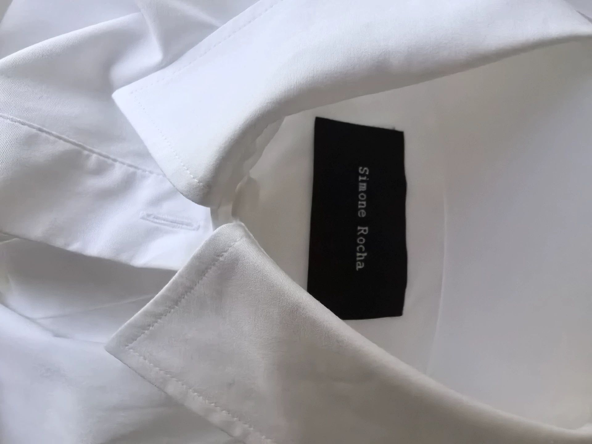 Simone Rocha Simon Rocha Women's Bow Oversize White Shirt UK6, New Size XS / US 0-2 / IT 36-38 - 5 Thumbnail