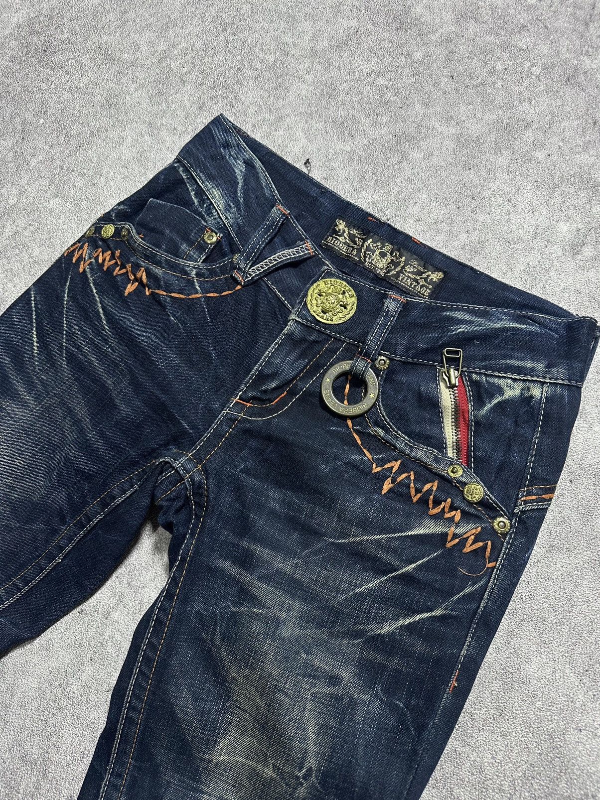 Japanese Brand Japanes Riobera Mudwash Flared Jeans Size US 27 - 7 Thumbnail