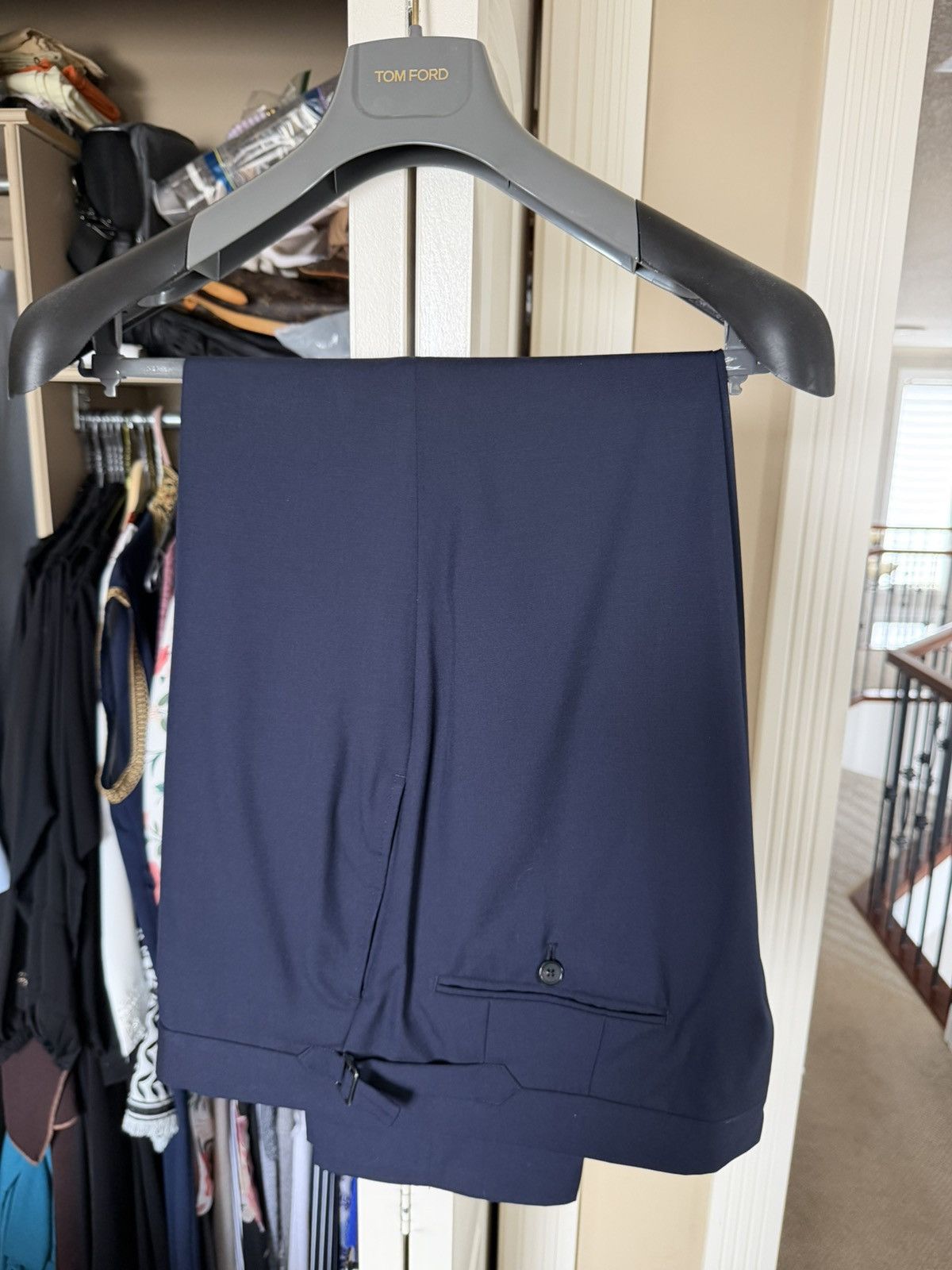 Tom Ford Tom FORD - Navy Blue Super 130 Size 46R - 5 Thumbnail