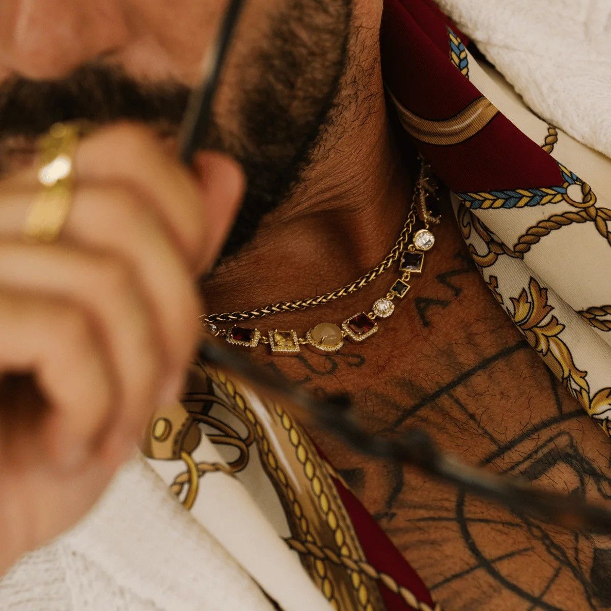 Japanese Brand × Other × Vintage Zirconia Iced Out Gemstone Chain Size ONE SIZE - 1 Thumbnail
