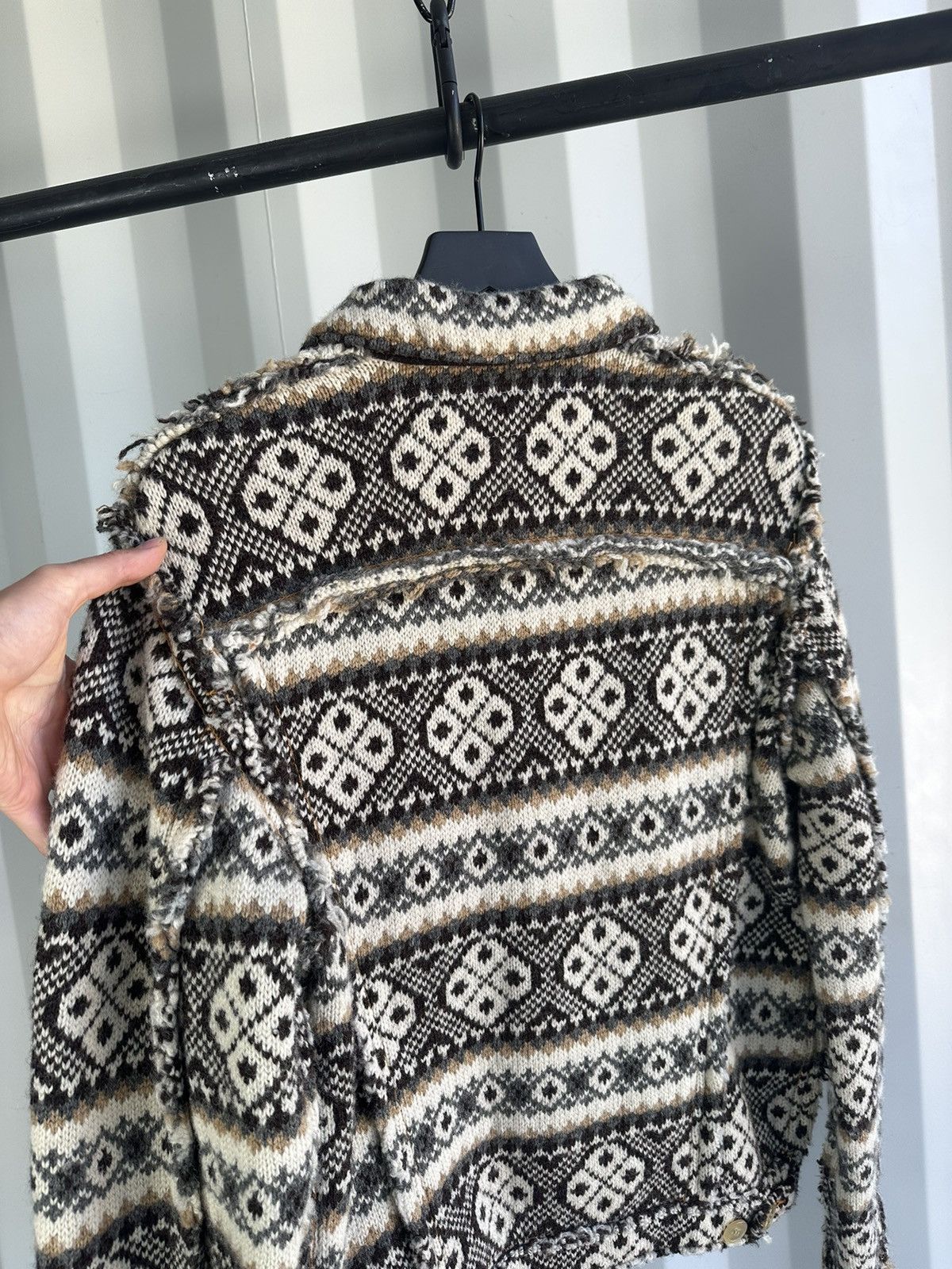 Comme des Garcons Heavy Knit Trucker Jacket Size US M / EU 48-50 / 2 - 6 Thumbnail