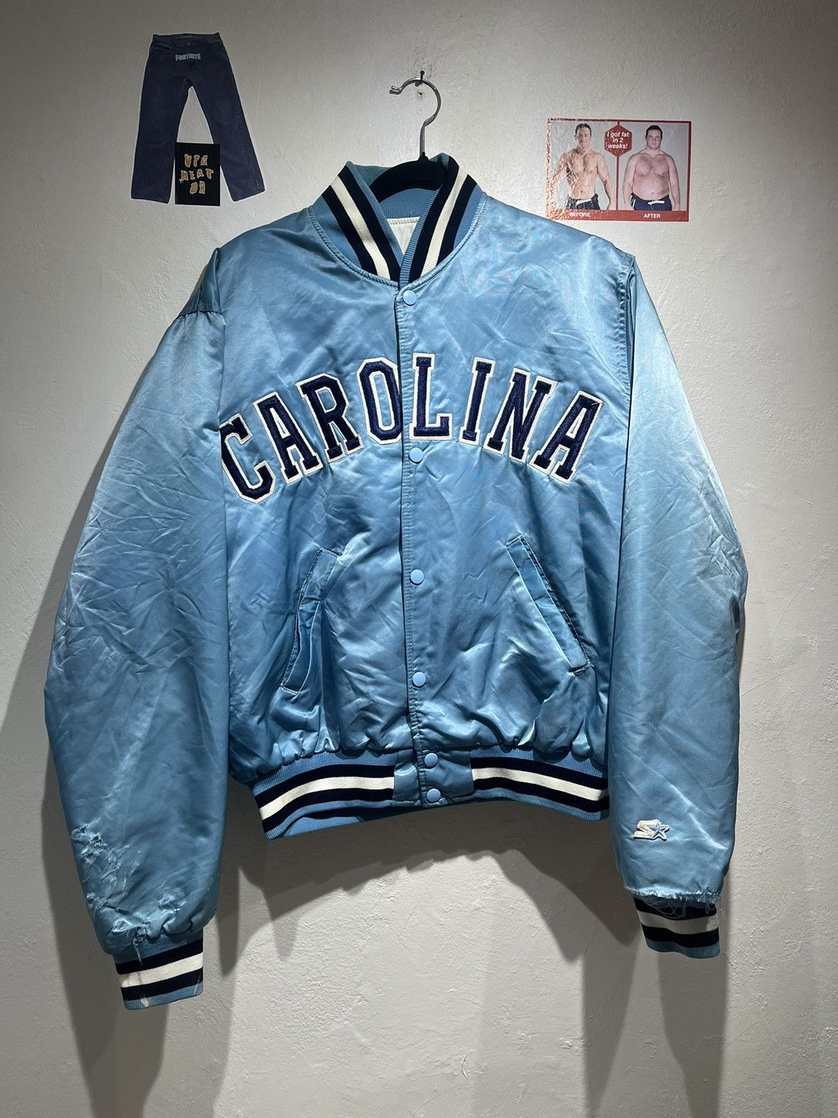 Vintage Vintage 80s NCAA University of North Carolina satin Jacket Size US L / EU 52-54 / 3 - 1 Thumbnail