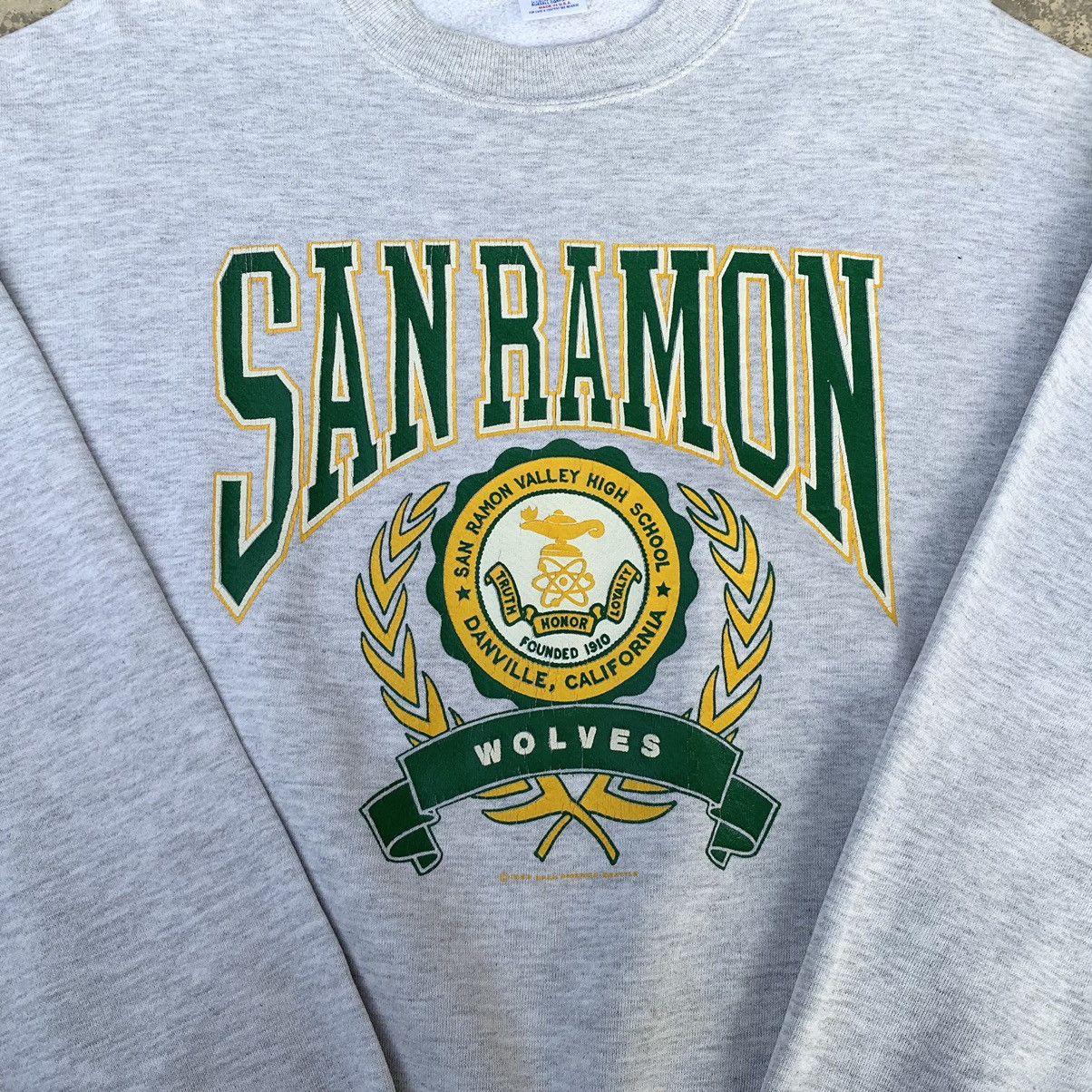 Jerzees × Vintage Vintage 90s Jerzees San Ramon Wolves Sweatshirt Size US L / EU 52-54 / 3 - 6 Thumbnail