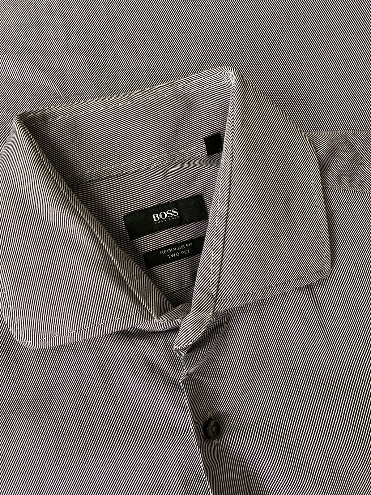 Hugo Boss Hugo Boss French cuffs tailored ls stripe shirt Size US L / EU 52-54 / 3 - 2 Thumbnail