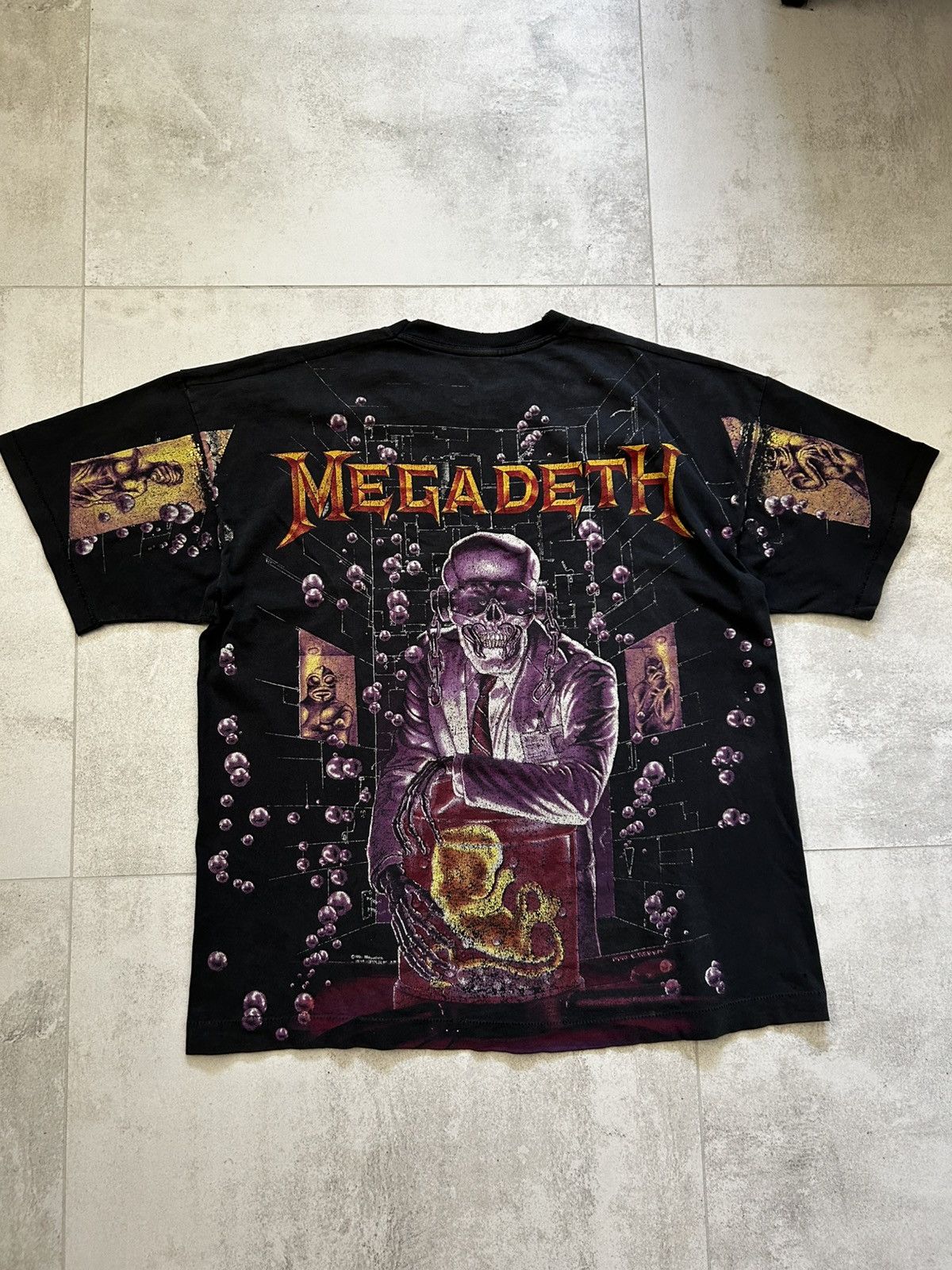 Band Tees Vintage 1991 Megadeth All Over Tee Size US XL / EU 56 / 4 - 8 Thumbnail