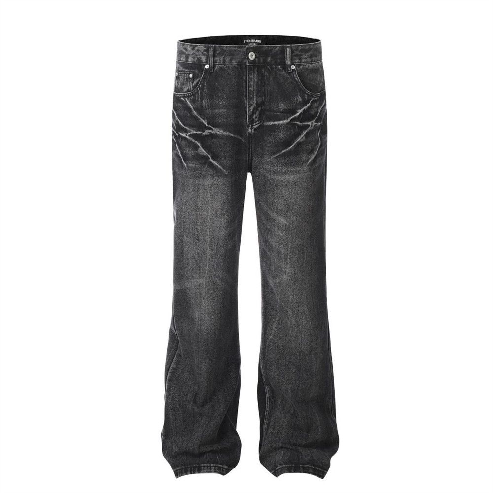 Japanese Brand × Jean Men's trendy tie-dye ripped distressed washed jeans Size US 32 / EU 48 - 1 Thumbnail