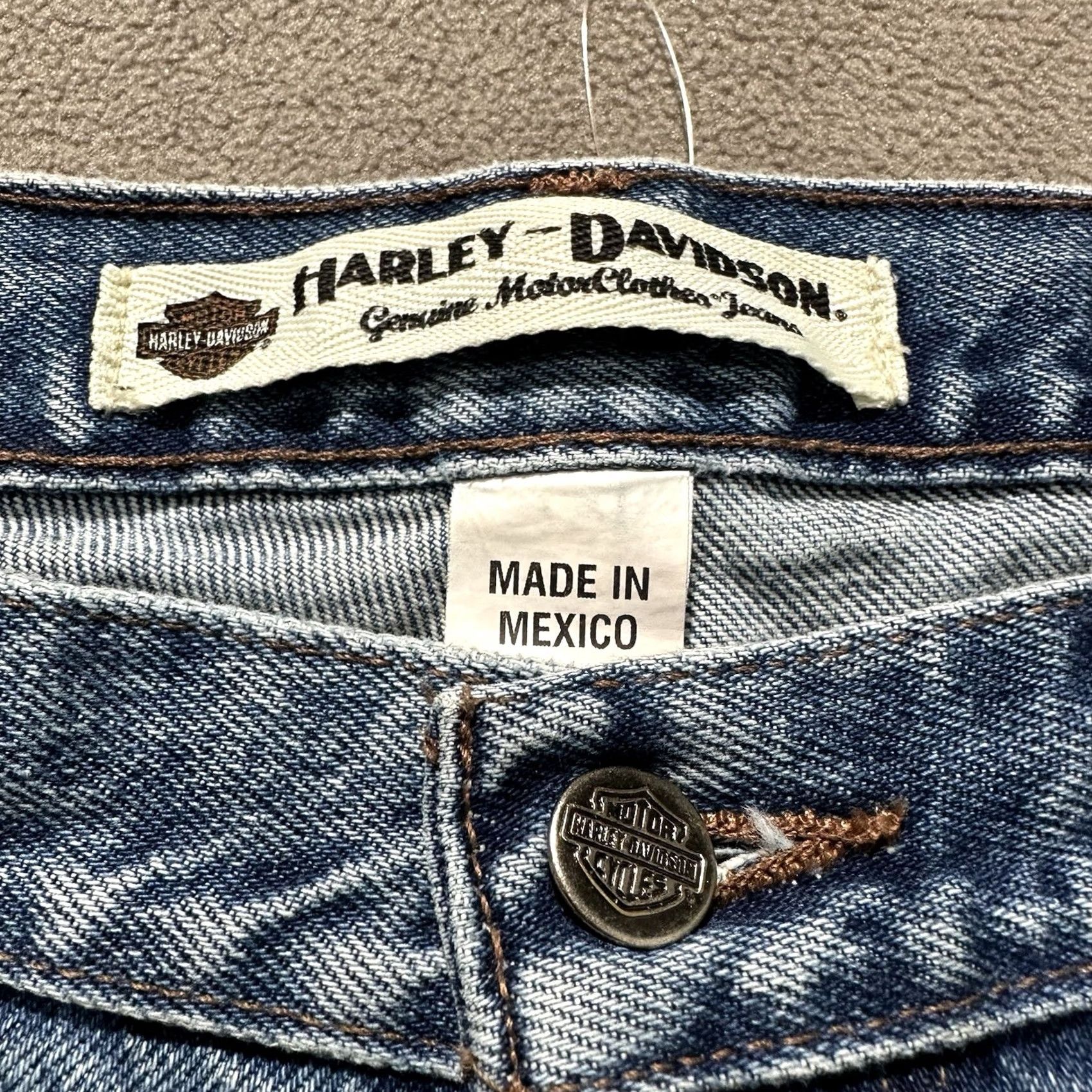Harley Davidson Harley-Davidson Jeans 36x30 Blue Denim Boot Cut Motorcycle MotorClothes Size US 36 / EU 52 - 7 Thumbnail