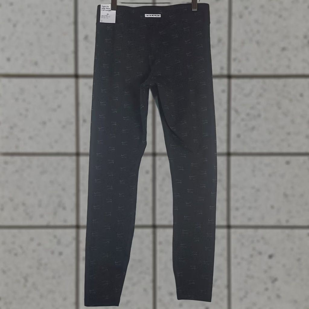 Nike VINTAGE Nike Air Womens M High Rise Black Full Length Logo Leggings New With Tags Size 32" / US 10 / IT 46 - 1 Thumbnail