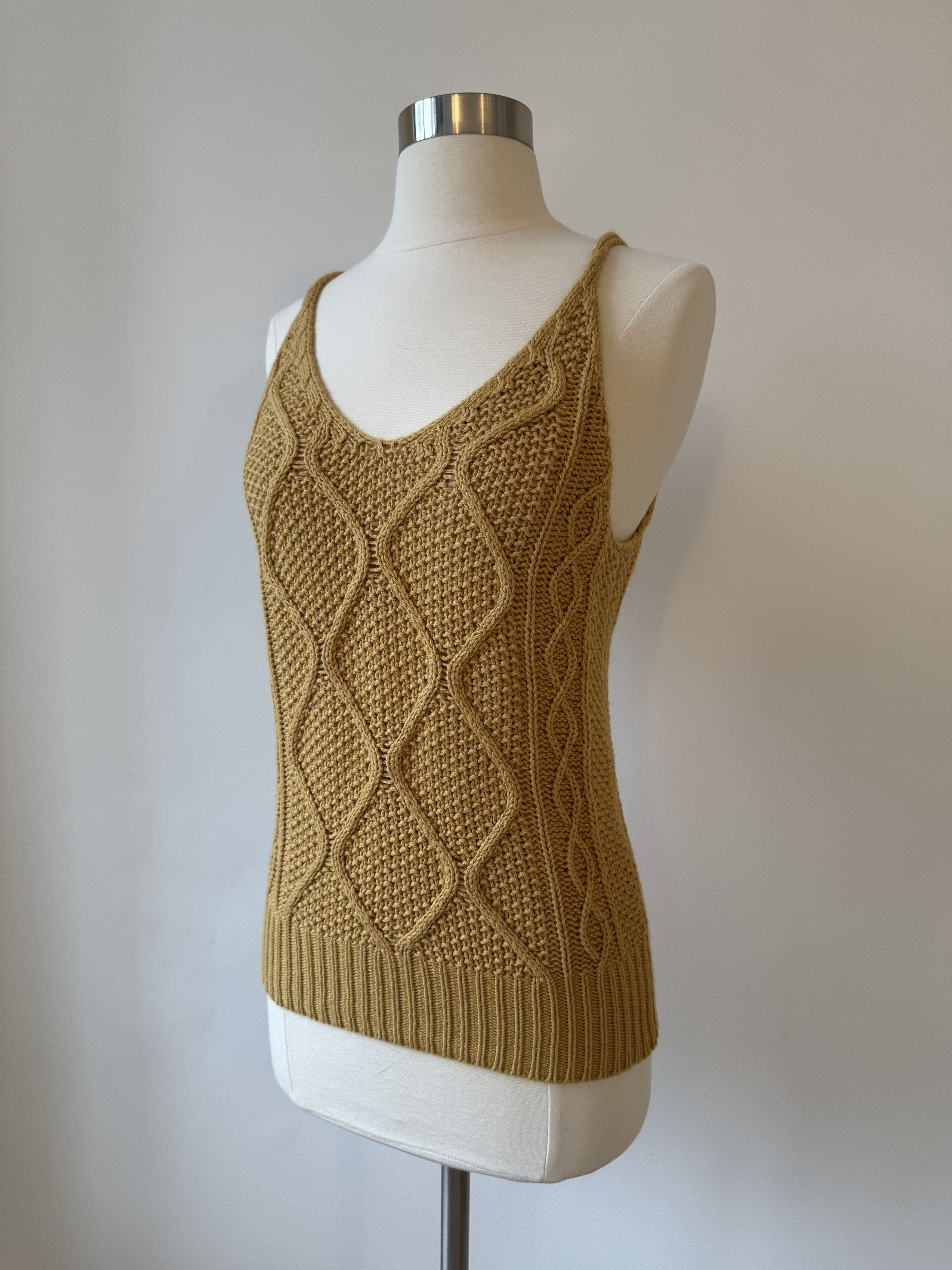 Nili Lotan Nili Lotan Dakota Cashmere Silk Cable Knit Tank Size S / US 4 / IT 40 - 2 Thumbnail