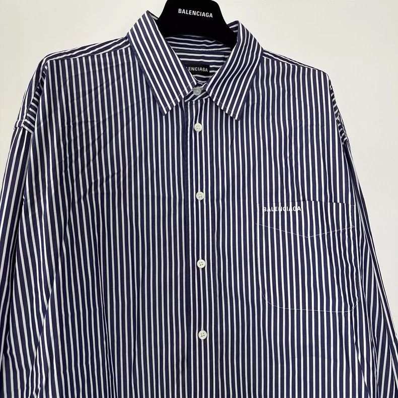 Balenciaga Balenciaga size 37 Embroidered logo silhouette striped shir Size US M / EU 48-50 / 2 - 3 Thumbnail